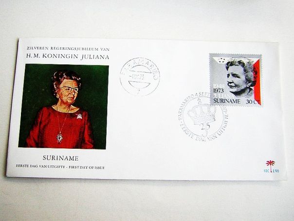 1973 Zilv jubileum Juliana Suriname - (5758)